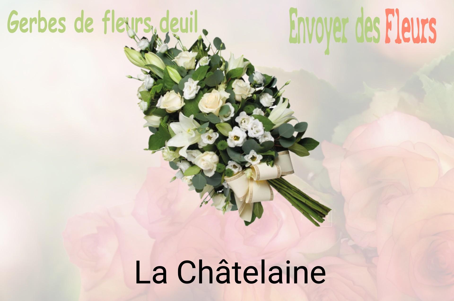 Gerbe de fleurs de deuil livrée à La Châtelaine